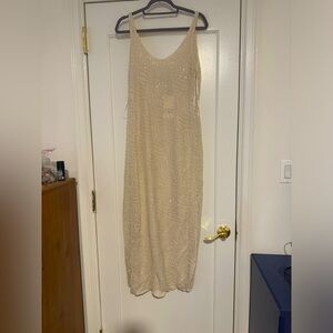 White sequined gown- bought for my rehearsal dinner but went with something else